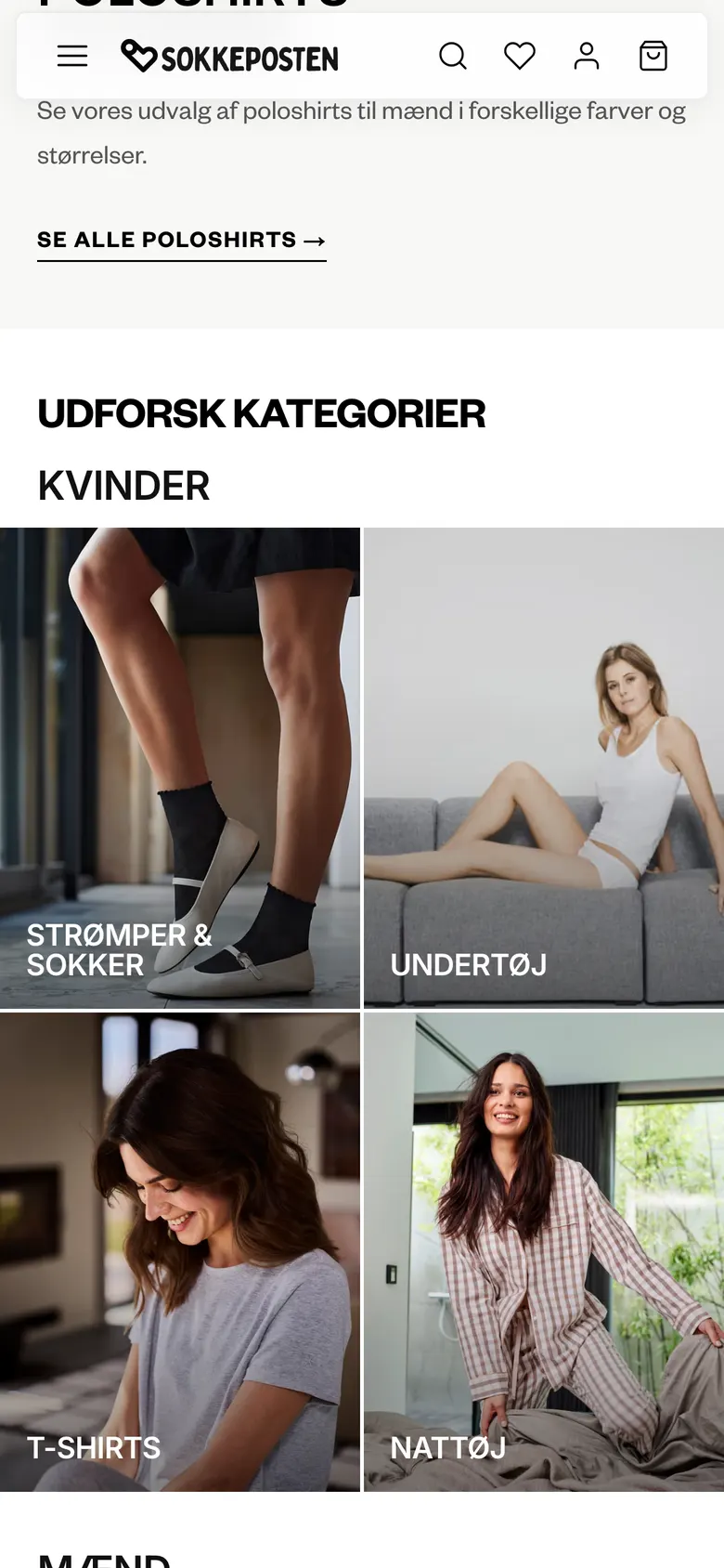 Kategorier på mobil